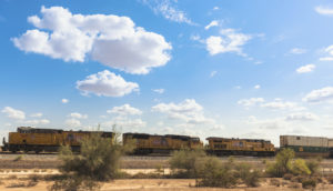 UP has begun moving domestic intermodal trains into and out of their ICTF facility in Los Angeles.