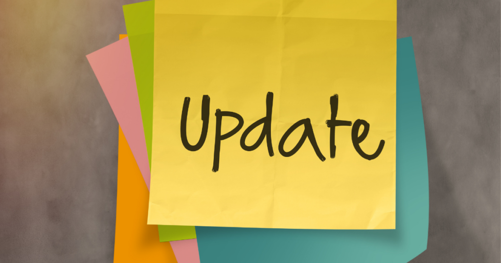 High concept labor disruption update yellow note pad